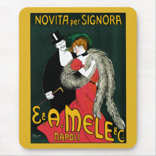 Tapis De Souris Art Nouveau Vintage, Amour Romance Mode Italienne