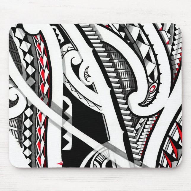 Tapis De Souris Art polynésien/maori tribal parfait de tatouage (Devant)