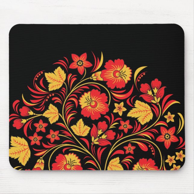 Tapis De Souris Art populaire russe Mousepad de Hohloma (Devant)