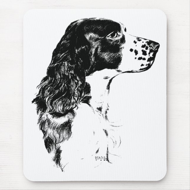 Tapis De Souris Art vintage Anglais Springer Espagnol Chien Mousep (Devant)