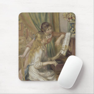 Tapis De Souris Art vintage de filles au piano impressionniste fra