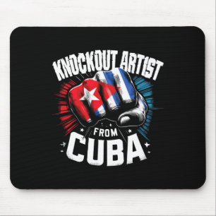 Tapis De Souris Artiste De Knockout De Cuba Cubain Boxe Pride