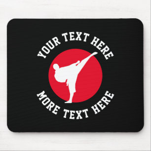 Tapis De Souris Arts martiaux personnalisés karaté kick silhouet