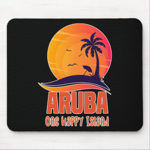 Tapis De Souris Aruba One Happy Island Belle plage de coucher de s