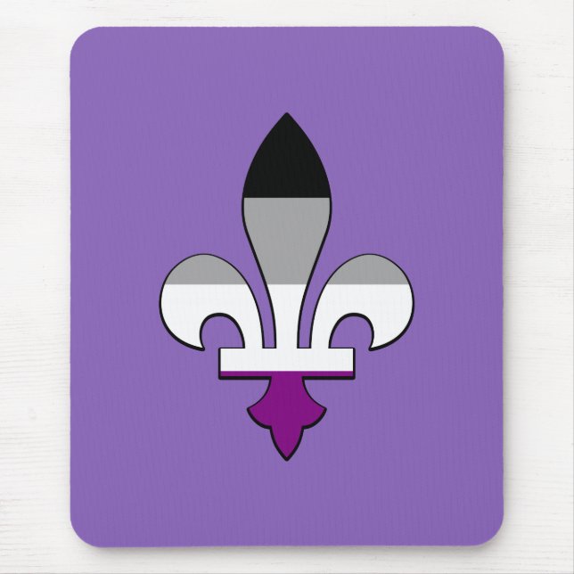 Tapis De Souris Asexuality pride fleur-de-lis (Devant)