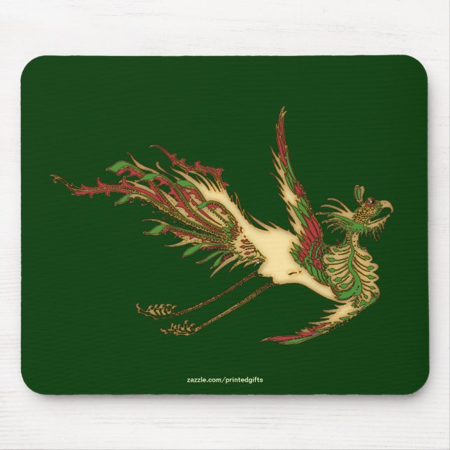 Tapis De Souris Asiatique Golden Lucky Dragon Mousepad (Devant)