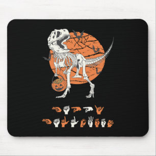 Tapis De Souris ASL Halloween III joyeuse - belle saison Éffrayant
