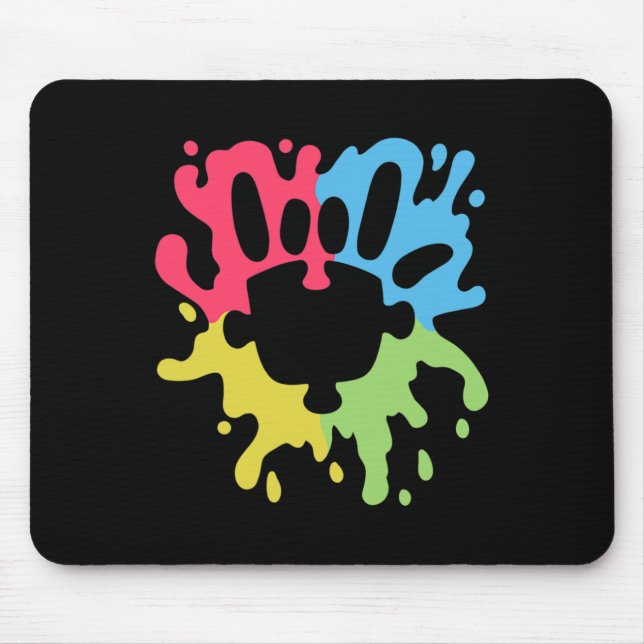 Tapis De Souris ASL Love Sign Autisme non verbal Support Sensibili (Devant)