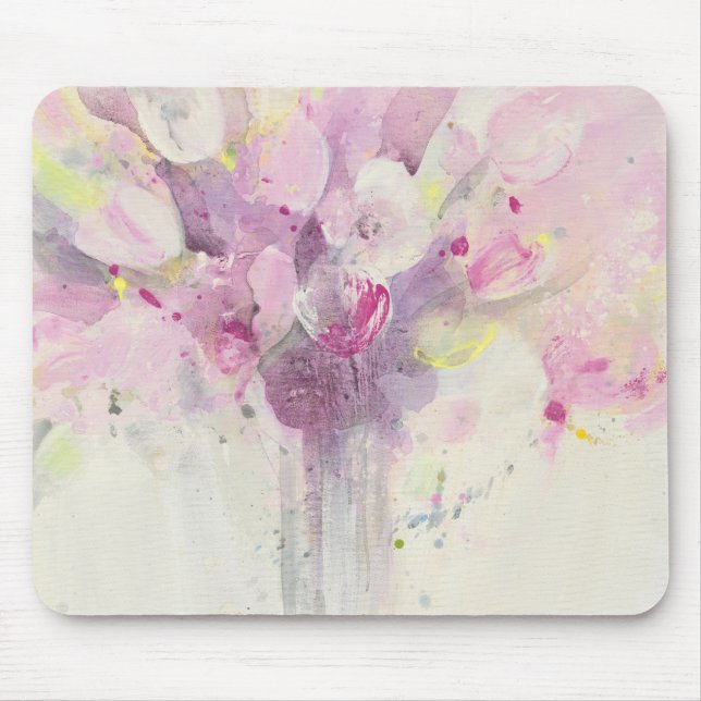Tapis De Souris Assez au printemps bouquet rose mou de | (Devant)
