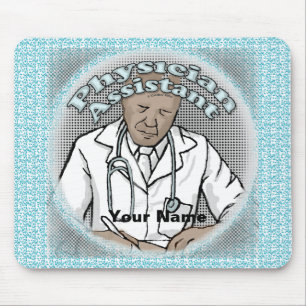 Tapis De Souris Assistant de médecin masculin noir