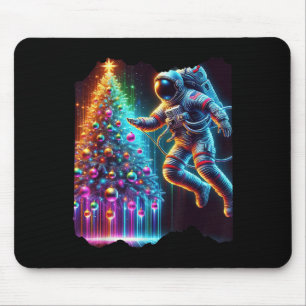 Tapis De Souris Astronaut Noël Arbre Noël Espace Noël Astronaute