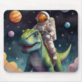 Tapis De Souris Astronaut on Dino in Space