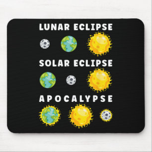 Tapis De Souris Astronomie de l'Apocalypse d'Éclipse solaire lunai
