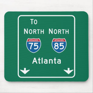 Tapis De Souris Atlanta, panneau routier de GA