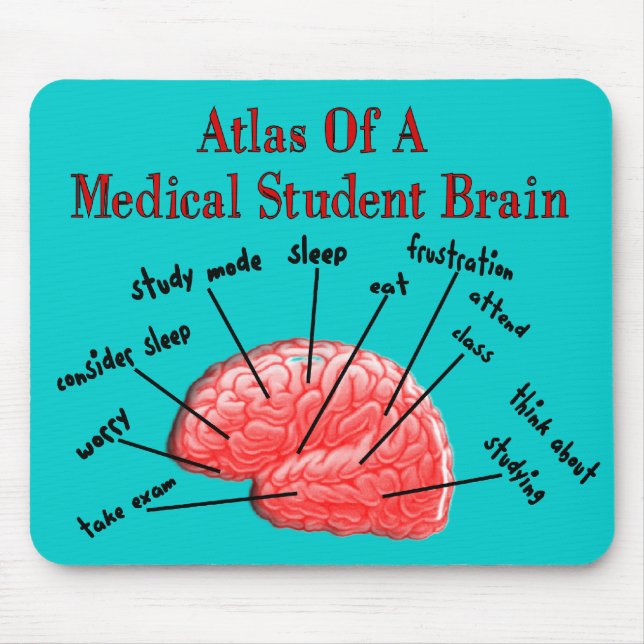 Tapis De Souris Atlas de cerveau d'étudiant en médecine (Devant)