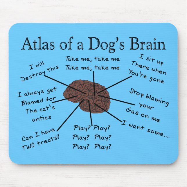 Tapis De Souris Atlas du cerveau d'un chien (Devant)