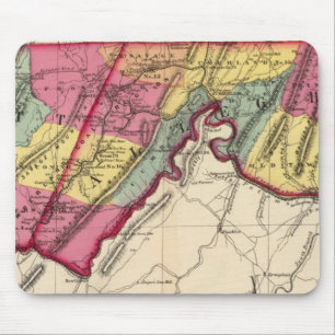 Tapis De Souris Atlas topographique des comtés du Maryland