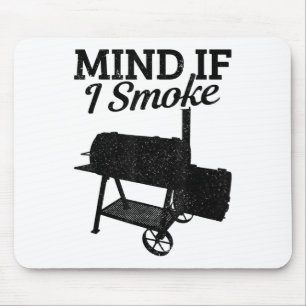 Tapis De Souris Attention si je fume Barbecue Grillmaster Fumer de
