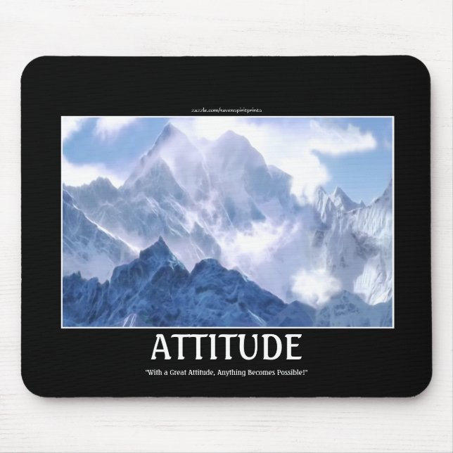 Tapis De Souris ATTITUDE Mountain Range Motivation Mousepad (Devant)