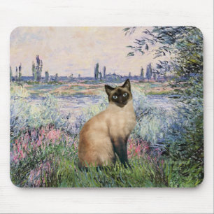 Tapis De Souris Au bord de la Seine - Chat siamois point scellé