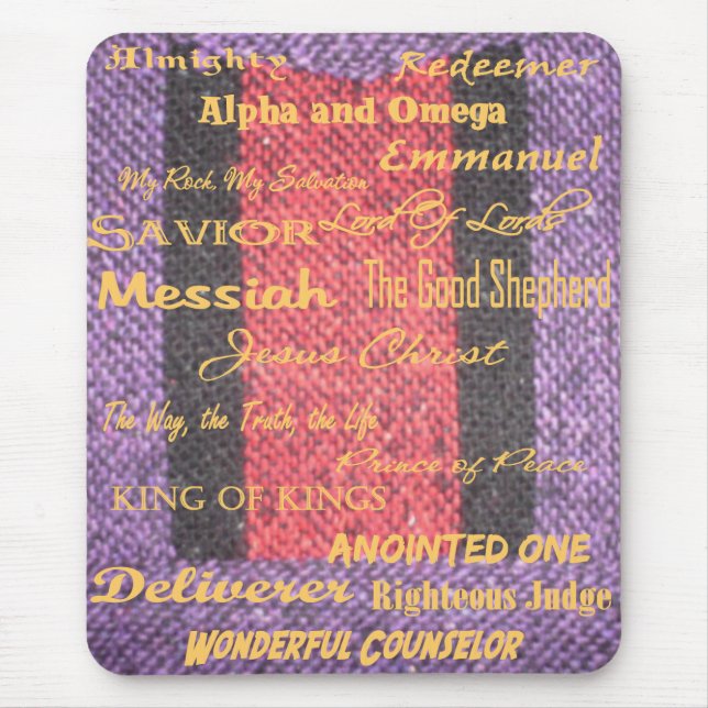 Tapis De Souris au nom de Jésus… (Devant)