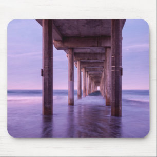 Tapis De Souris Aube violette à Scripps Pier