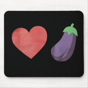 Tapis De Souris Aubergine Amour Drôle Gay Fierté LGBTQ
