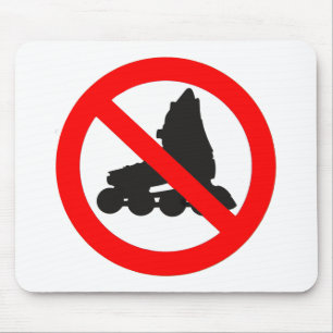 TAPIS DE SOURIS AUCUN PANNEAU ROUTIER DE PATINAGE DE ROULEAU