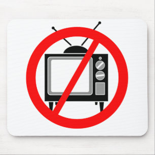 Tapis De Souris AUCUNE TV - télévision/propagande/lavage de