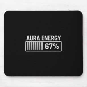 Tapis De Souris Aura à 67 Mème drôle Six Sept Argot Gen Alpha