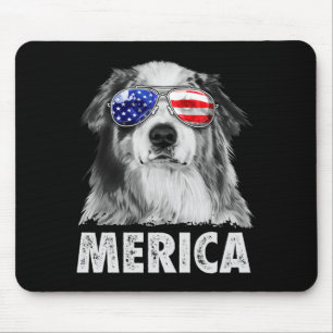 Tapis De Souris Aussie berger australien 4 juillet merica