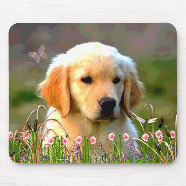 Tapis De Souris Austin le Labrador d'or (Devant)