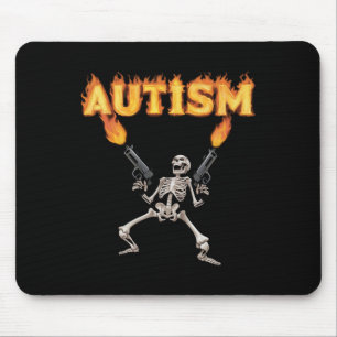 Tapis De Souris Autism Skeleton drôle Odly Spécifique Dank Meme