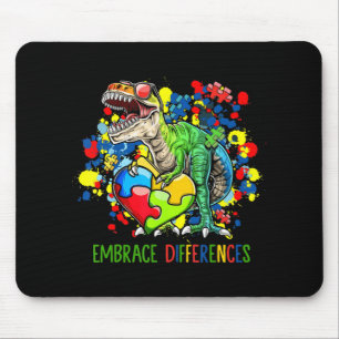 Tapis De Souris Autisme Accepter les différences Dinosaur T-Rex en