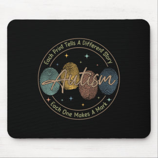 Tapis De Souris Autisme D'Empreinte Chaque Impression Raconte Une