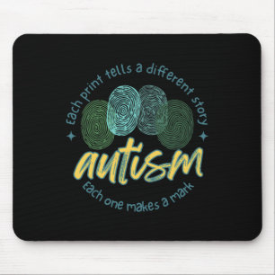 Tapis De Souris Autisme D'Empreinte Chaque Impression Raconte Une