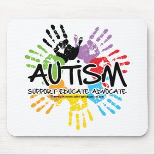 Tapis De Souris Autisme Handprint