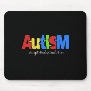 Tapis De Souris Autisme Puzzle Accepter Comprendre l'amour Autisme