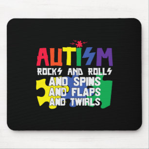Tapis De Souris Autisme Rocks Rouleaux Flaps Et Twils