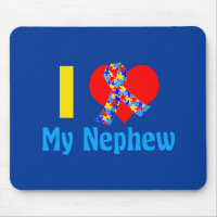 Autisme Tante I Love My Nephew Blue Heart
