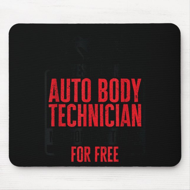 Tapis De Souris Auto Body Technician Vehicle Repair Car Maintenanc (Devant)