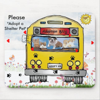Tapis De Souris Autobus d'adoption pour Mousepad du chat et du