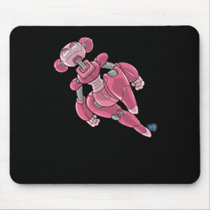 Tapis De Souris Autocollant Fille Anime Robot Rose 