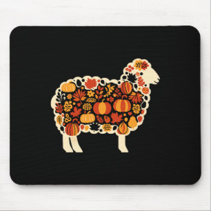Tapis De Souris Automne Citrouille Automne Moutons Thanksgiving Fe
