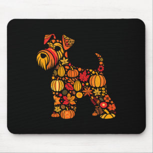 Tapis De Souris Automne Citrouille Automne Schnauzer Thanksgivi
