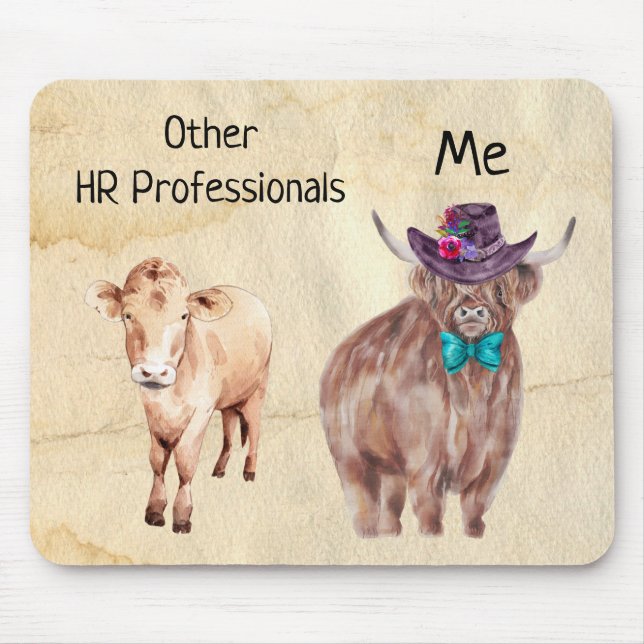 Tapis De Souris Autres professionnels des RH Employé de vache de H (Devant)