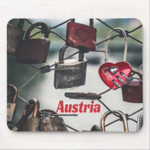Tapis De Souris Autriche Love Locks Pont Salzbourg