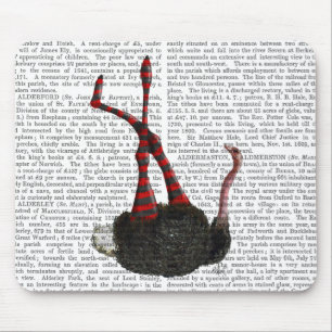 Tapis De Souris Autruche avec les guêtres rayées