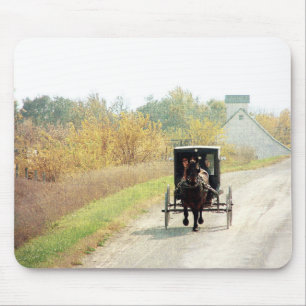 Tapis De Souris Autumn Amish Horse et Buggy