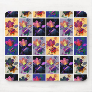 Tapis De Souris Autumn Leaves Rustic Patchwork